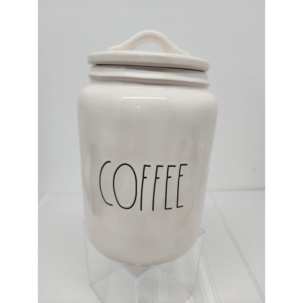 Rae Dunn Artisan Collection By Magenta 8 Inch Long Letter COFFEE Cannister NWOT